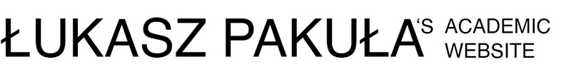 Łukasz Pakuła’s academic website Logo